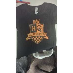 Harry Potter Hufflepuff‎ Graphic T-Shirt Kids XS Black Hogwarts Tee
